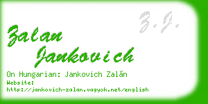 zalan jankovich business card
