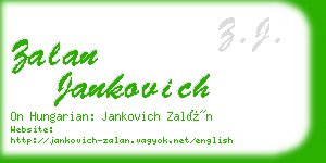 zalan jankovich business card